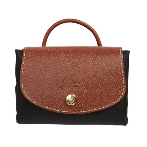 Longchamp Mini Le Pliage Backpack Black NWT Leather Nylon - Picture 8 of 8